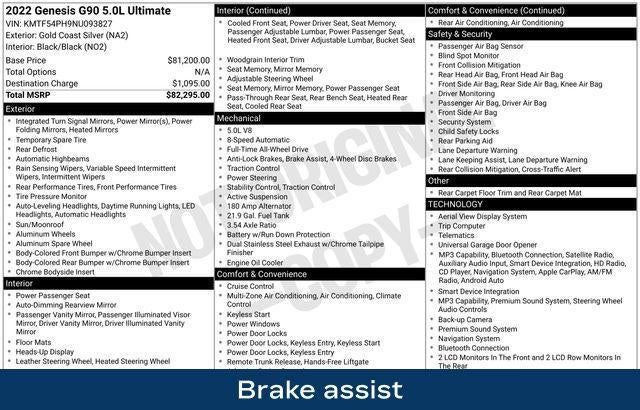 2022 Genesis G90 5.0 Ultimate AWD