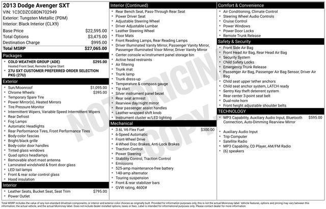 2013 Dodge Avenger SXT