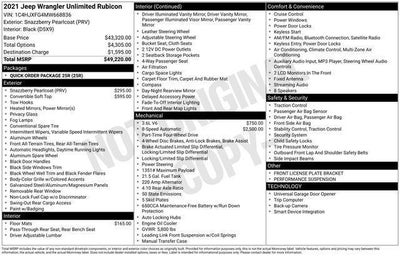 2021 Jeep Wrangler Unlimited Rubicon 4X4