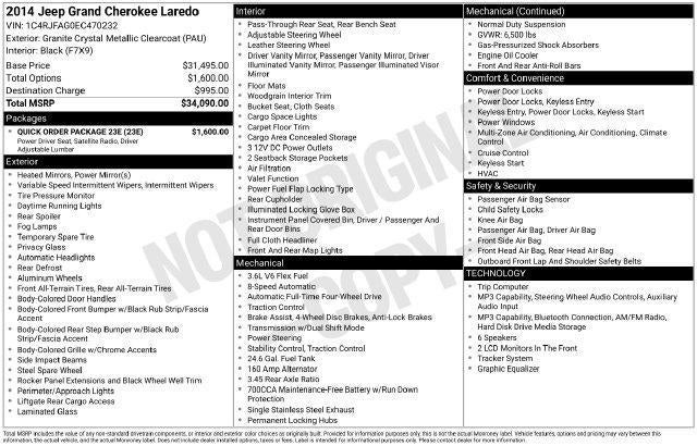 2014 Jeep Grand Cherokee Laredo