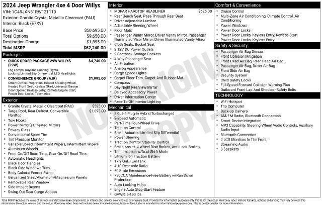 2024 Jeep Wrangler 4xe Willys 4xe