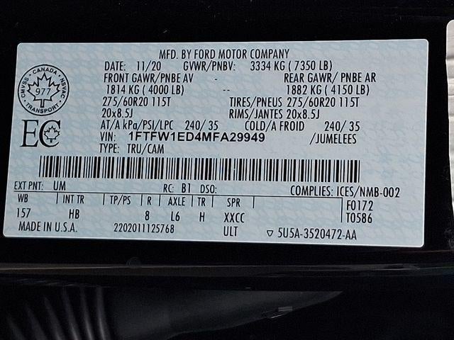 2021 Ford F-150 LARIAT