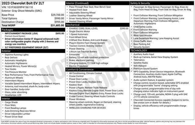 2023 Chevrolet Bolt EV 2LT