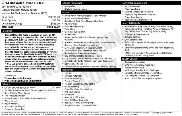 2014 Chevrolet Cruze LS