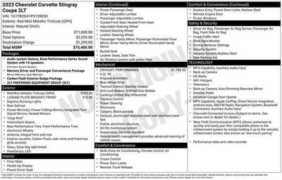 2023 Chevrolet Corvette Stingray 2LT