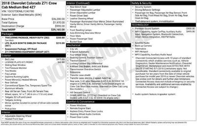 2018 Chevrolet Colorado 4WD Z71