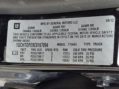 2012 Chevrolet Colorado LT w/2LT