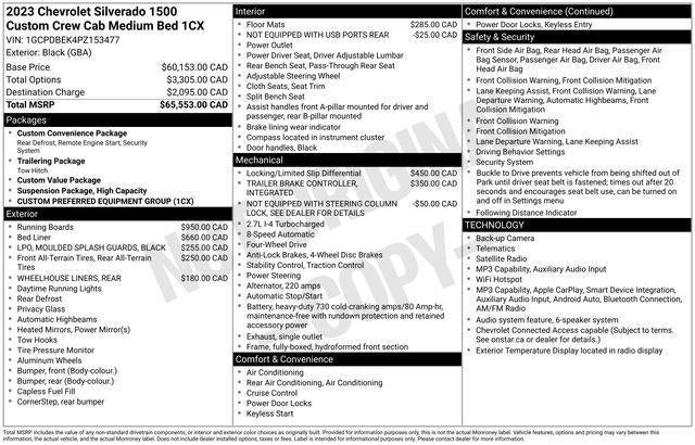 2023 Chevrolet Silverado 1500 Custom