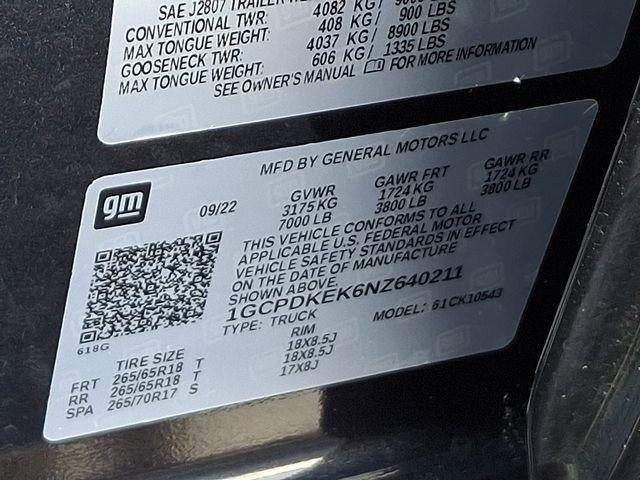 2022 Chevrolet Silverado 1500 LT (2FL)