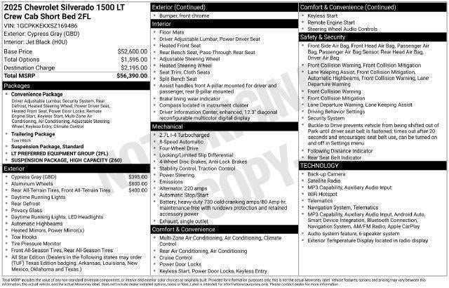 2025 Chevrolet Silverado 1500 LT (2FL)