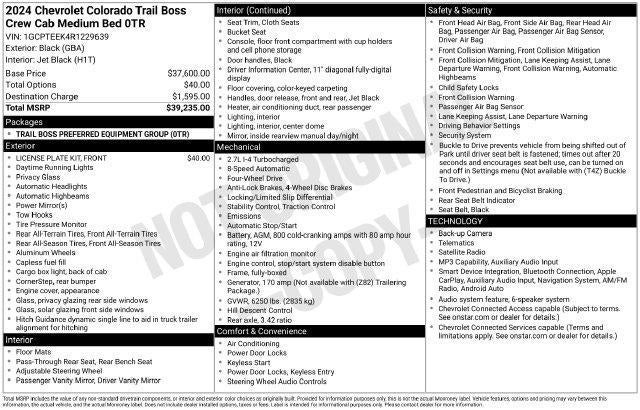 2024 Chevrolet Colorado Trail Boss