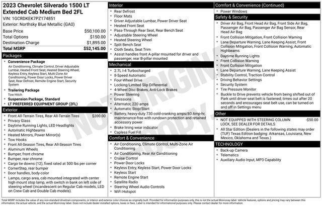 2023 Chevrolet Silverado 1500 LT (2FL)