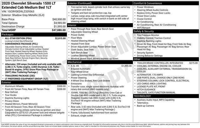 2020 Chevrolet Silverado 1500 LT All Star Edition