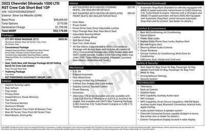 2022 Chevrolet Silverado 1500 LTD RST All Star Edition