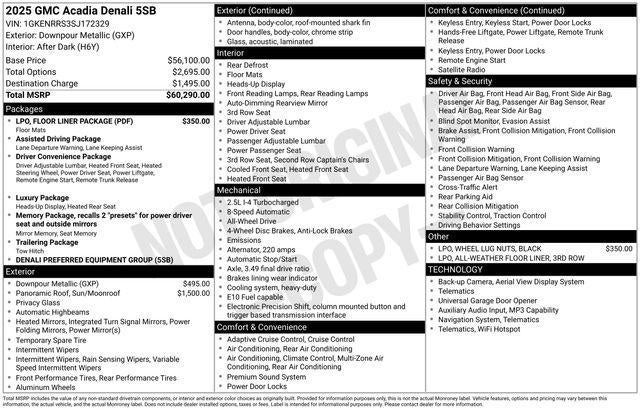 2025 GMC Acadia AWD Denali
