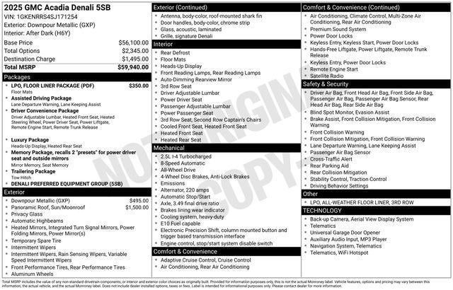 2025 GMC Acadia Denali