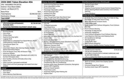 2026 GMC Yukon Elevation