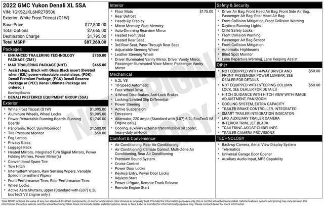 2022 GMC Yukon XL Denali
