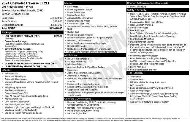 2024 Chevrolet Traverse LT