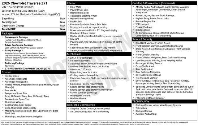 2026 Chevrolet Traverse Z71