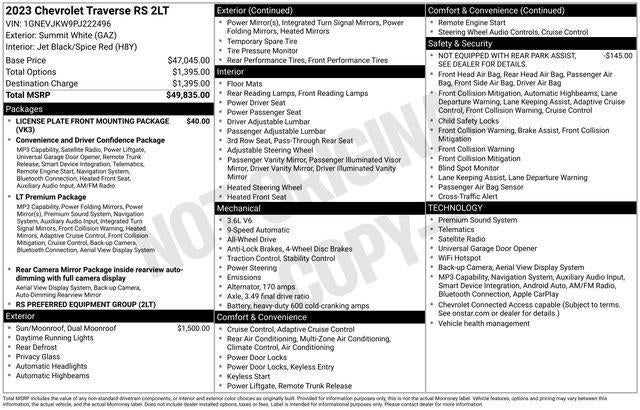 2023 Chevrolet Traverse RS