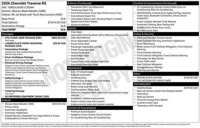 2026 Chevrolet Traverse AWD RS