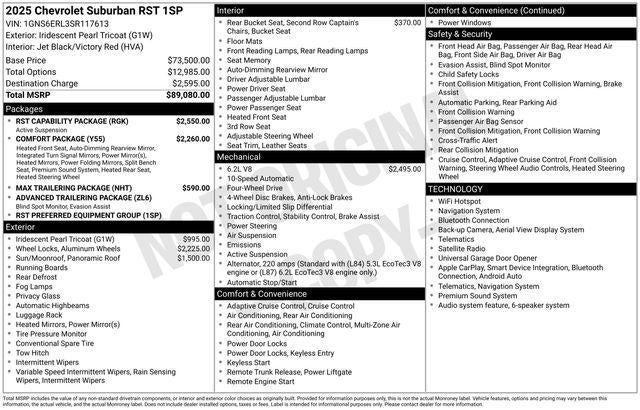 2025 Chevrolet Suburban RST