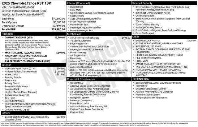 2025 Chevrolet Tahoe RST