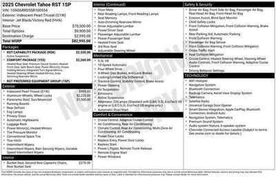 2025 Chevrolet Tahoe RST