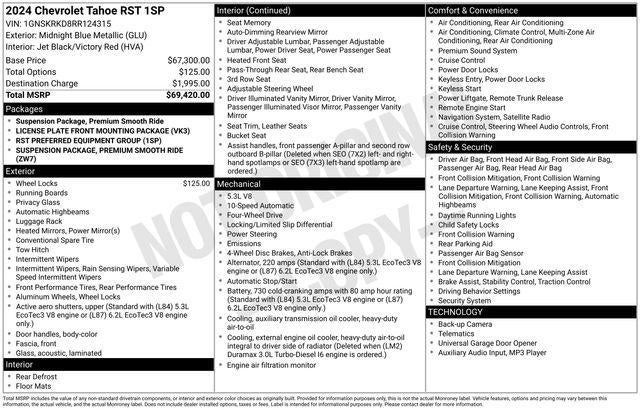 2024 Chevrolet Tahoe RST