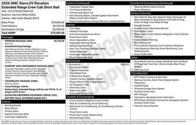 2026 GMC Sierra EV Extended Range Elevation