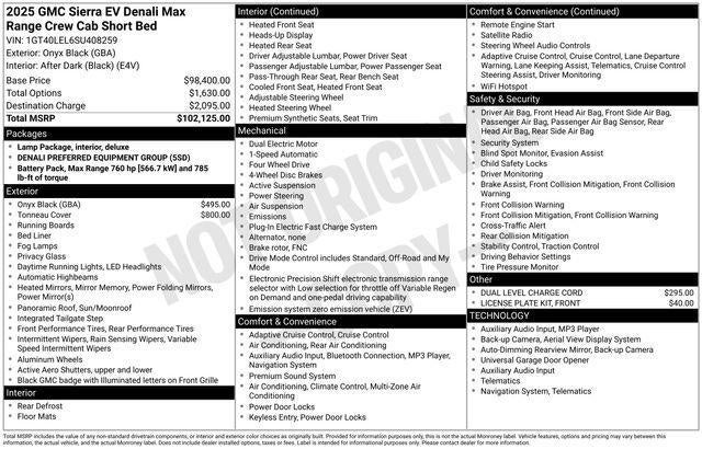 2025 GMC Sierra EV Max Range Denali
