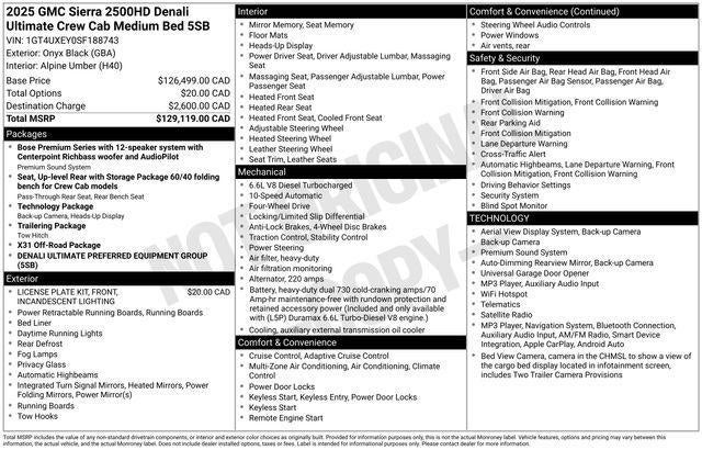 2025 GMC Sierra 2500 HD Denali Ultimate