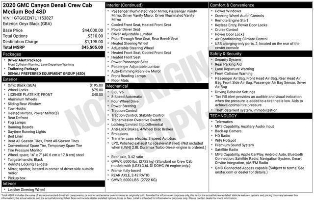 2020 GMC Canyon 4WD Denali