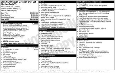 2026 GMC Canyon Elevation