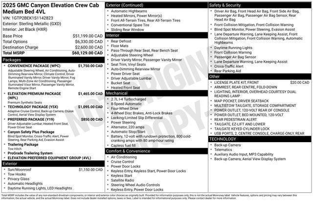 2025 GMC Canyon 4WD Elevation