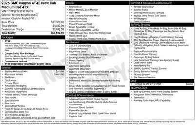 2026 GMC Canyon 4WD AT4X