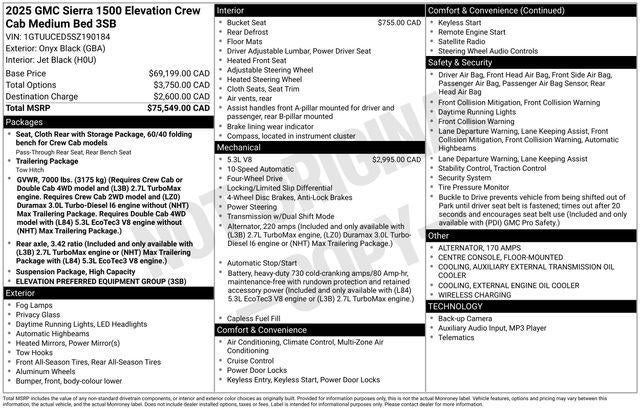 2025 GMC Sierra 1500 Elevation