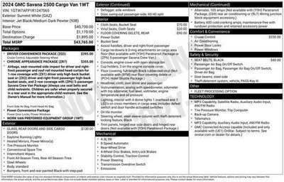 2024 GMC Savana Cargo 2500 Base