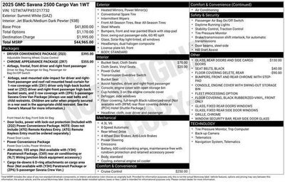 2025 GMC Savana Cargo Base