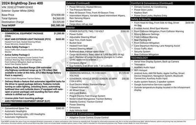 2024 BrightDrop Zevo 400 Base