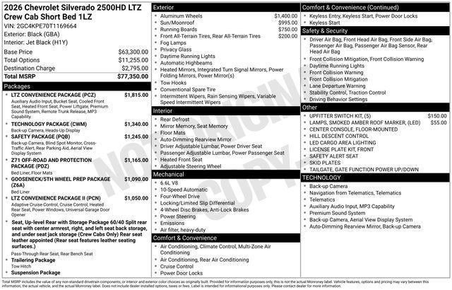 2026 Chevrolet Silverado 2500 HD LTZ