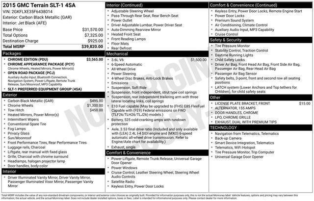 2015 GMC Terrain SLT