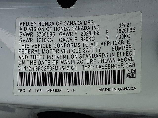 2021 Honda Civic Sedan Sport