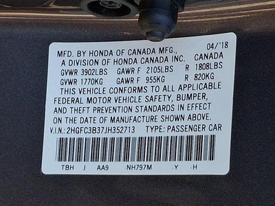 2018 Honda Civic EX-T