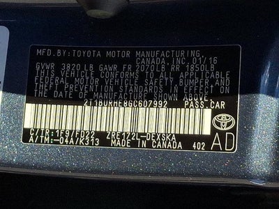 2016 Toyota Corolla L