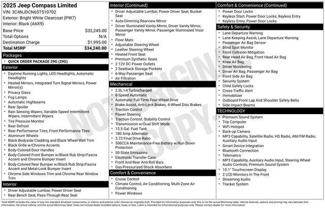 2025 Jeep Compass Limited 4x4