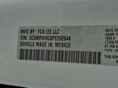 2023 RAM ProMaster Cargo Van Base