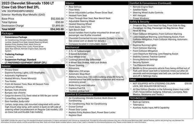 2023 Chevrolet Silverado 1500 LT (2FL)