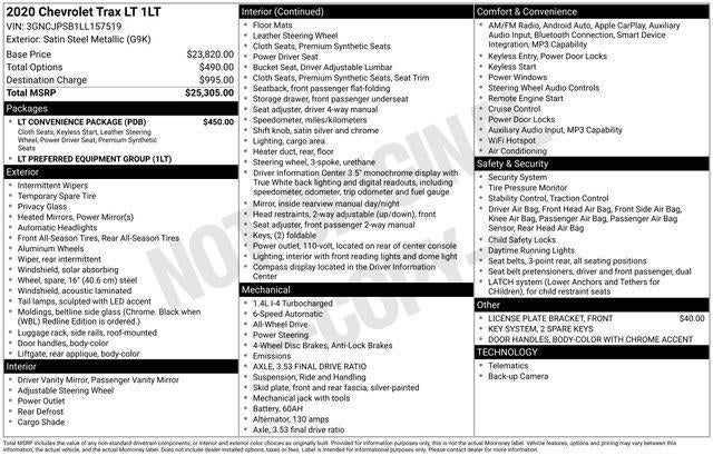 2020 Chevrolet Trax LT